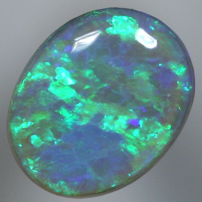 SOLID SEMI BLACK OPAL Crisp bright green and light turquoise